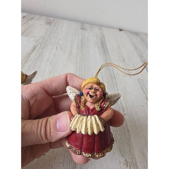 Helge ? Angel ornament cherub accordion Xmas tree set - Picture 8 of 11
